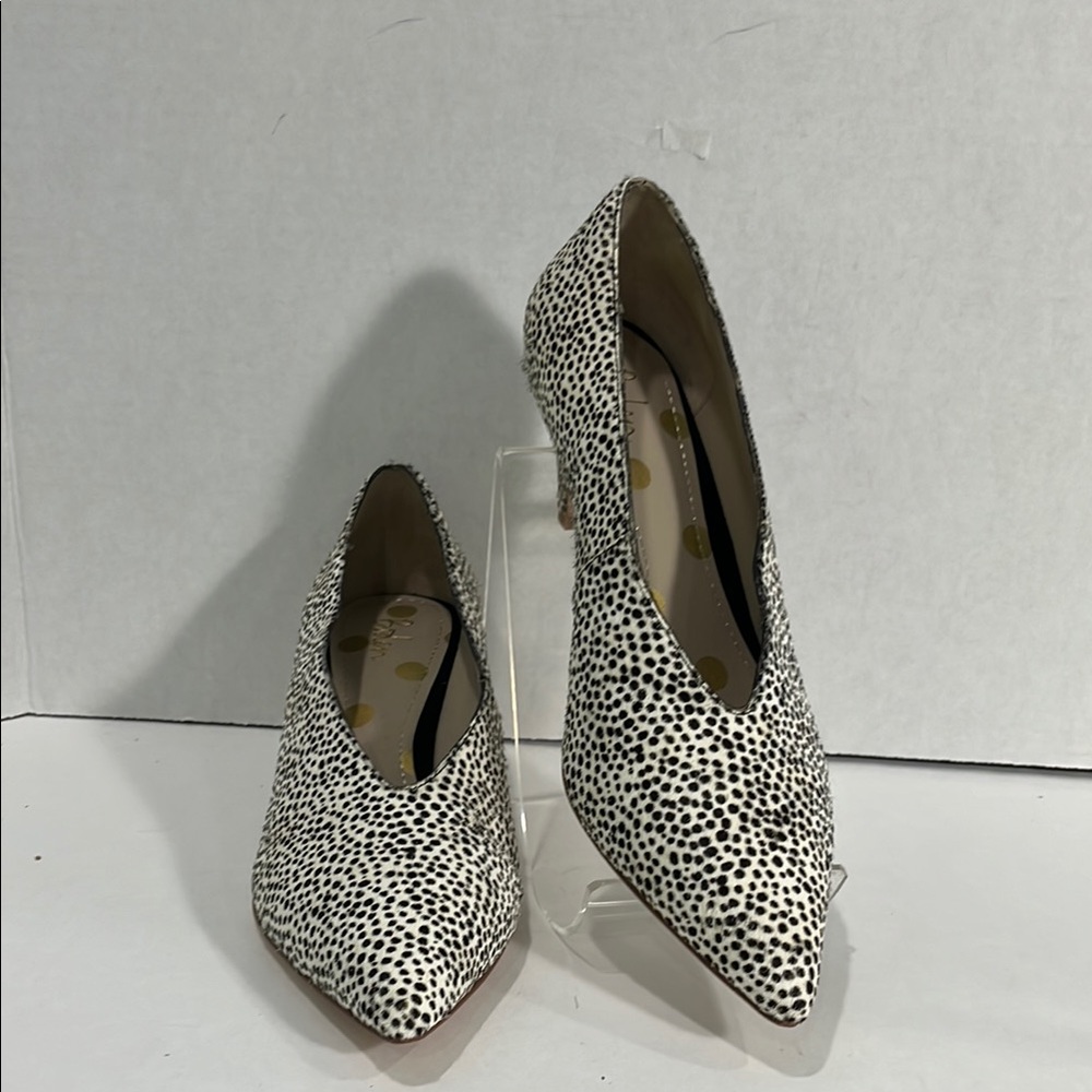 Biden Stylish Black and White Calf Hair Women's Pump